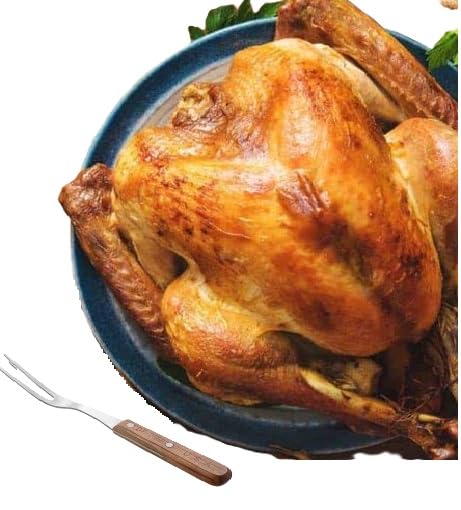 Sunrise Kitchen Supply Stainless Steel Turner Spatula & Meat Fork with Wood Handle (10.5" Fork (2 pack)) SUNRISE