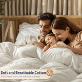 MEISHANG Extra Deep Pocket King Sheets - 600 Thread Count Sheets - Fits 18"-24" in Deep Mattress,100% Egyptian Cotton,Sateen Weave, Soft & Breathable - 4 Piece (King, White) MEISHANG