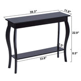 ChooChoo Narrow Console Table, Chic Accent Sofa Table, Entryway Table, Black ChooChoo