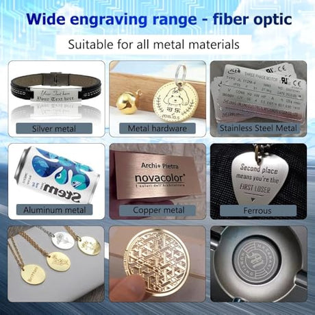 Ovsuqu Fiber Laser Engraver JPT MOPA 60W E2 Fiber Marking Machine with 80mm Rotary Axis Metal Laser Engraving Machine 200x200mm+300x300mm for Metal(JPT MOPA 60W E2) Ovsuqu