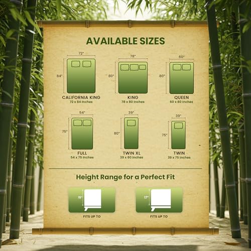 Utopia Bedding Waterproof Mattress Protector King Size Bed, Premium 200 GSM Bamboo Viscose Cooling Mattress Cover, Soft and Breathable, Fitted Style with 17 Inches Deep Stretchable Pockets Utopia Bedding