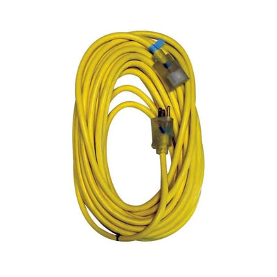Southwire Outdoor Extension Cord, 100 Ft, 12 gauge 3 prong, Heavy Duty, SJTW Cord, Yellow, 2589