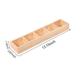 Enorteen 5-Grid Wooden Divided Storage Box - Decorative Craft Organizer for Art Crafts Collectibles Enorteen