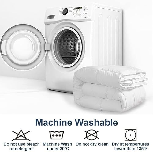 Mattress-Homes Comforter Duvet Insert Quilted Comforters 1 Piece Twin XL 100% Soft Comfy Microfiber Down Alternative Extra Long Twin Comforter Lightweight for Bedding White Solid All Season Mattress-Homes
