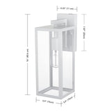 Globe Electric 44836 Bowery 1-Light Outdoor Indoor Wall Sconce, Matte White, Clear Glass Shade, Bulb Not Included Globe Electric