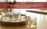 LIITON The Peaks Mountains Crystal Bourbon Whiskey Decanter Gift Set with 4 Old Fashioned Glasses, Premium Luxury Gifts for Men, Vodka, Scotch, Liquor, 1,000 ML LIITON