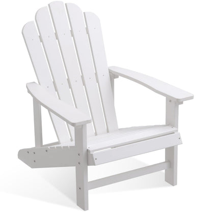 EFURDEN Adirondack Chair, Polystyrene, Weather Resistant & Durable Fire Pits Chair for Lawn and Garden, 350 lbs Load Capacity with Easy Assembly (White, 1 pc)