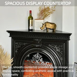 Aihm-Lon Electric Fireplace - Corner Electric Fireplace Heater with Hollow Birdcage Firebox, Triangular Cabinet with Real Flame Insert & Black Modern Carving for Bedroom (39IN) Aihm-Lon