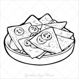 Food & Snacks Bold & Easy Coloring Book: Simple Large Print Savory and Sweet Treats Dessert Designs for Kids, Adults & Beginners WoodArtSupply