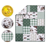 The Peanutshell 3 Piece Baby Crib Bedding Set for Boys & Girls - Newborn, Infant & Toddler Nursery Bed Set Decor with Fitted Crib Sheet, Dust Ruffle, Crib Comforter - Boho Farm The Peanutshell
