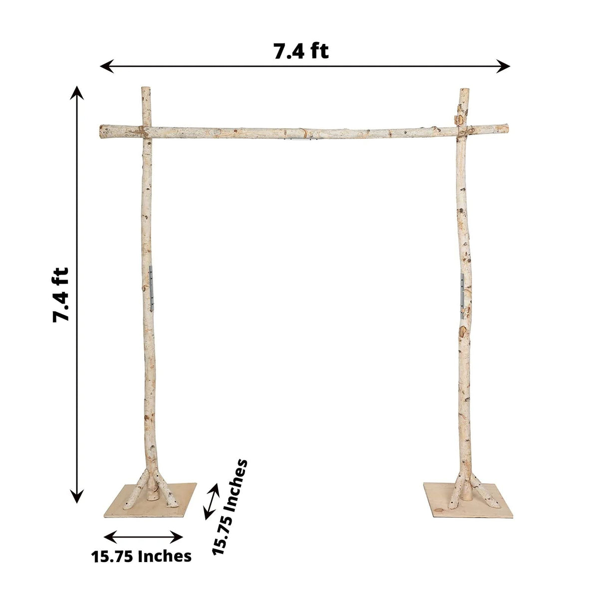 Balsa Circle 7.5 feet Natural Birch Wood Square Backdrop Stand Wedding Arch Wedding Party Event Reception Home Decorations Supplies Balsa Circle