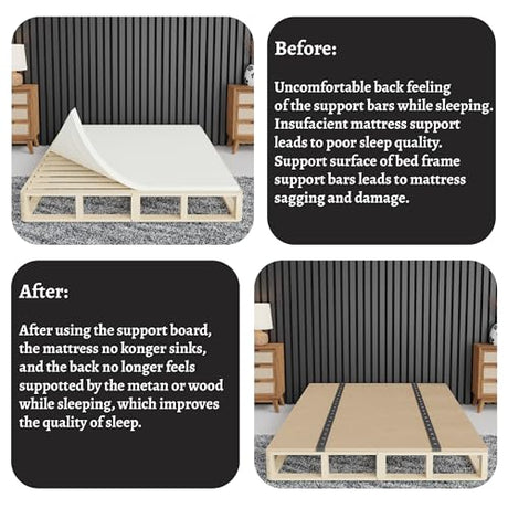 Treaton, Folding Bunkie Board – Low-Profile 79″ x 58″ Mattress Support Platform for Daybeds, Bunk Beds, Futons & Metal/Wood Frames – Prevents Sagging, Easy to Install & Store Treaton
