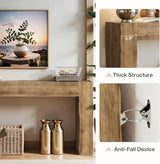 Tribesigns 63-Inch Solid Wood Console Sofa Table, Farmhouse Long Entryway Table Behind Couch for Living Room, Entrance, Hallway, Foyer, Easy Assembly Tribesigns
