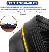 10Ft/3M Universal Garage Door Rubber Threshold Strip, Weatherproof Seal Strip DIY Weather Stripping Replacement, Not Include Adhesive/Sealant (Black) ToLanbbt