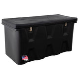 Buyers Products 1712240 Black Poly All-Purpose Storage Chest w/Hasp & Stainless Steel Hinge, 6.3 cu. ft, Made In The USA, Lightweight Storage, Dent-Resistant, Outdoor Storage Box Buyers Products Company