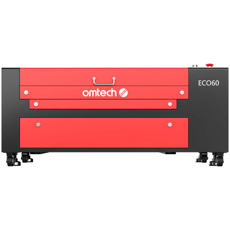 OMTech 60W CO2 Laser Engraver, 24x16 Inch Laser Engraving Cutting Machine, LightBurn Compatible Laser Engraver Cutter with 2 Way Pass Air Assist Water Pump for Wood Glass Leather More OMTech