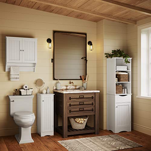 RiverRidge Ashland Slim Cabinet, White - WoodArtSupply