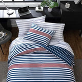 Nautica - Twin/Twin XL Comforter Set, Super Soft Woven Bedding with a Medium-Weight Feel for Year Round Use, 2 Piece Bed Set with Matching Pillowcase (Kennedy Stripe Navy) Nautica