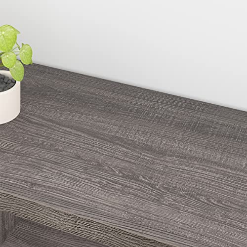 Launica Liquor Bar Cabinet, Industrial Wine Bar Cabinet, Rustic Sideboard Buffet Cabinet for Liquor, Glasses & Coffee Bar with Storage Rack for Home Kitchen Dining Room, Dark Grey Oak, 55 In Launica