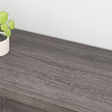 Launica Liquor Bar Cabinet, Industrial Wine Bar Cabinet, Rustic Sideboard Buffet Cabinet for Liquor, Glasses & Coffee Bar with Storage Rack for Home Kitchen Dining Room, Dark Grey Oak, 55 In Launica