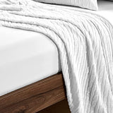 FreshCulture Full Fitted Sheets, Bulk Pack of 6, Deep Pocket, Soft Microfiber Bottom Sheets for Home, Salons, Hotels, Full Size Fitted Sheets Only (White) FreshCulture