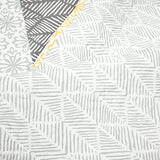 Lush Decor Bohemian Stripe Reversible Cotton Quilt Set, 3 Piece Set, Full/ Queen, Yellow & Gray - Striped Bedding Set - Yellow Quilts Queen Size - Boho Decor Lush Decor