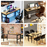 Hombanyan Heavy Duty Workbench, Solid Wood Working Bench Adjustable Height Rolling Work Tables with Power Outlets for Home Office, 1800 Lbs Capacity (Rubber Pad丨60 x22 丨Socket) Hombanyan
