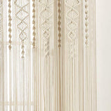 Lush Decor Boho Macrame Textured Cotton Window Curtain Panel Single 40" W x 95" L Neutral - Macrame Curtains for Windows, Room Divider, Boho Wall Decor Lush Decor