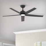 ocioc Ceiling Fans with Lights, 52 inch Black Ceiling Fan with Light and Remote Control, 3CCT, Quiet DC Motor, 5 Blades Modern Ceiling Fan for Living Room Farmhouse Bedroom ocioc