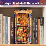 Fsolis Book Nook Kit Día De Muertos - 3D Wooden Puzzles for Adults DIY Miniature House Bookshelf Decor Decorative Bookends Gifts for Women Book Lovers (Plaza de Los Muertos)