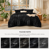 Bedsure Tufted Boho Comforter Set Queen Size - Black Boho Bed Set, GentleSoft™ 3 Pieces Farmhouse Shabby Chic Embroidery Bedding, Gifts for Woman, Soft Jacquard Queen Comforter for All Seasons Bedsure