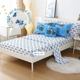 Mooreeke Kids Twin Comforter Sets for Boys 6 Pieces Truck Blue Bedding Set for Teens Soft Microfiber Kids Bed in A Bag with Comforter, Sheet Set, Shams and Decorative Toy Pillow All Season Mooreeke