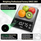 Vitafit 11lb Food Scale, High Accuracy 0.0001lb by Our Professional Scale Factory Since 2001, Digital Kitchen Scale with% Percentage Function for Cooking, Baking & Coffee, Stainless Steel, LED, Black
