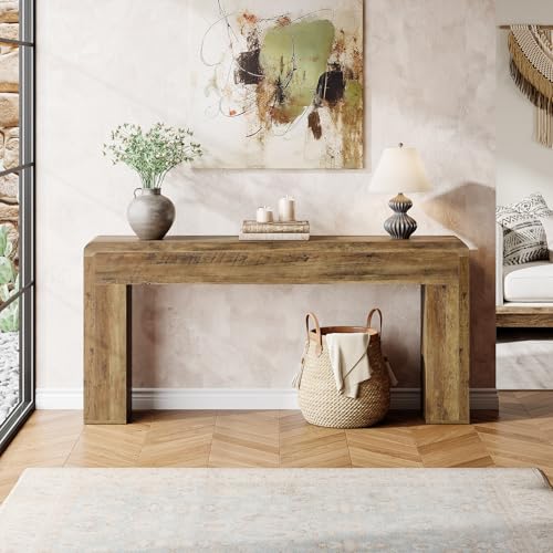 Tribesigns 70.9-Inch Extra Long Console Table, Rustic Wooden Sofa Table Behind Couch, Farmhouse Entryway Console for Living Room, Entryway, Hallway, Foyer (Brown) Tribesigns