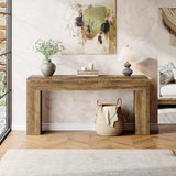 Tribesigns 70.9-Inch Extra Long Console Table, Rustic Wooden Sofa Table Behind Couch, Farmhouse Entryway Console for Living Room, Entryway, Hallway, Foyer (Brown) Tribesigns