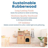 ECR4Kids 4-in-1 Kitchen, Sink, Stove, Oven, Microwave and Storage, Play Kitchen, Natural ECR4Kids