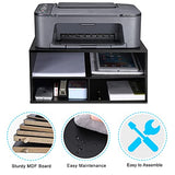 EMERIT Printer Stand Shelf with Storage Wood Desk Paper Organzier for Home/Office,Printer Riser, 2 Tire EMERIT