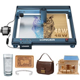 Longer Laser B1 40W Laser Engraver Cutter with Auto Air Assist, Working Speed Up to 600MM/S, DIY Laser Engraver for Wood and Metal, Paper, Acrylic, Glass, Leather, Working Area 17.72x17.32 inch Longer