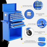 On Shine 8 Drawer Rolling Tool Chest, Large Capacity Rolling Tool Box with Wheels, Locking Mechanical Tool Chest, Portable Tool Box with Sliding Drawers,Metal Tool Box for Garage Workshop (Blue) On Shine