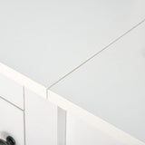 HOMCOM Farmhouse Computer Desk with Hutch and Cabinet, Home office Desk with Storage, for Study, White HOMCOM