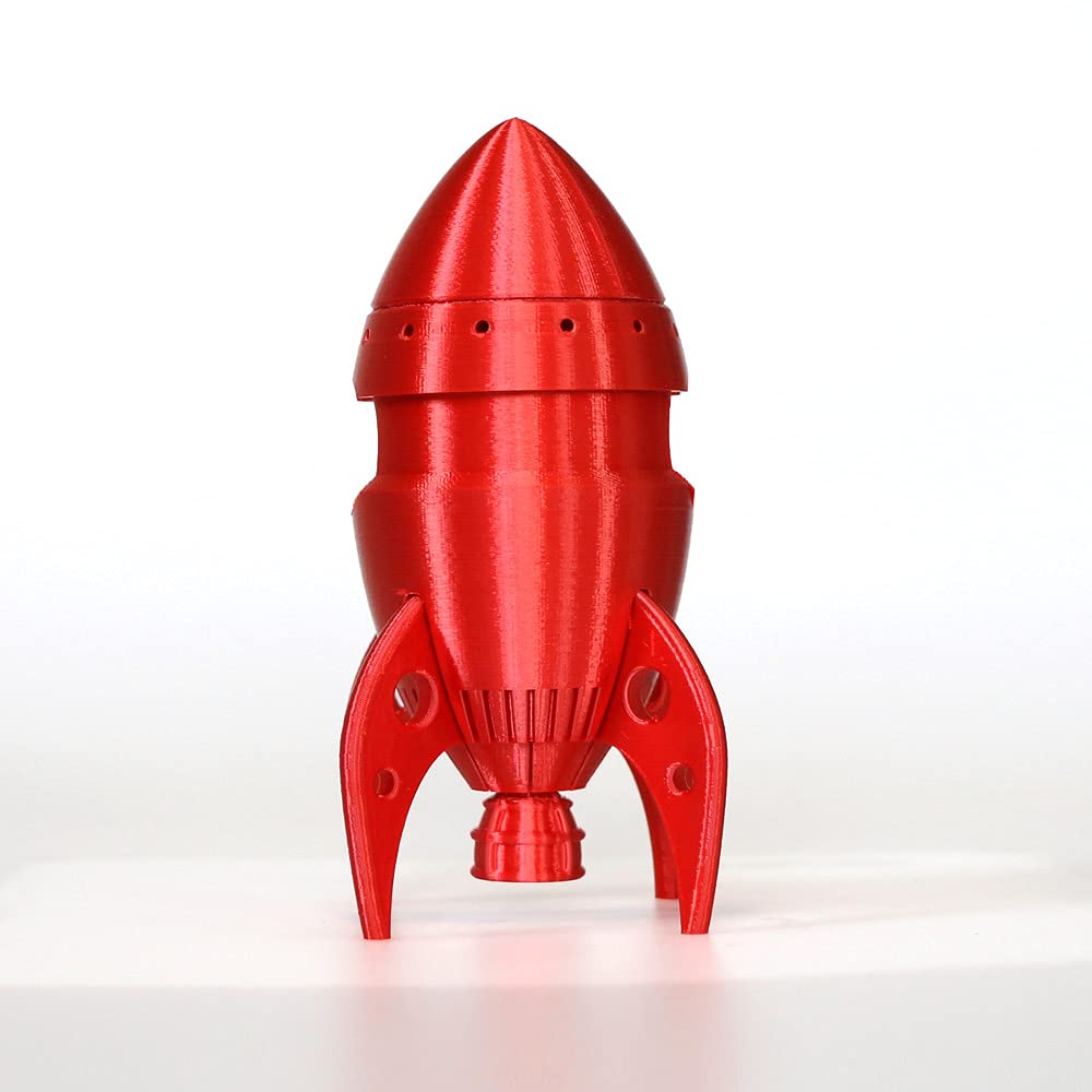 CC3D Silk Red PLA Filament 1.75 mm 1KG 3D Printer Filament Spool FDM 3D Printing Material Shiny Finish Silky PLA Glossy Metal Filament Metallic Red PLA CC3D