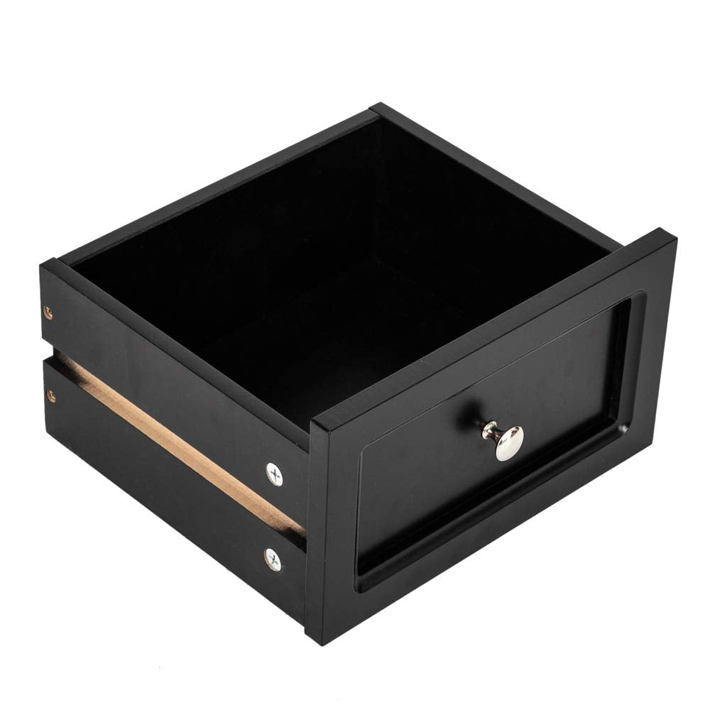 Karl home Black Nightstand Set of 2 for Bedroom, Vintage Small Night Stand with Drawers, Farmhouse Side Table, Wooden End Tables with Curved Legs for Office, Mid-Century Karl home