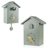 KEYPOWER Cuckoo Clock Cuckoo Wall Clock,Cuckoo Bird Voices Call, Design Clock Pendulum, Bird House, Wall Art Home Living Room Kitchen Office Decoration (Green) KEYPOWER