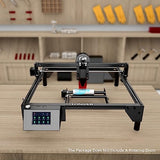Longer RAY5 5W Laser Engraver with Rotary Roller, 8 Pcs Raiser, 3.5” Color Touch Screen, App Offline Control, DIY Engraver Tool for Metal/Glass/Wood Engraving Area 15.75"x15.75" Longer