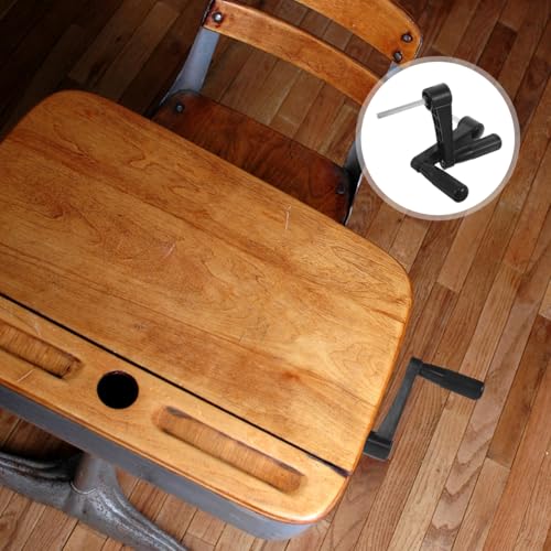 VOSAREA 2pcs Manual Crank Handle Replacement - Table Lift Parts and Crank Handle for Industrial Use - Adjustable Height Desk Assembly for Office and Workshop VOSAREA