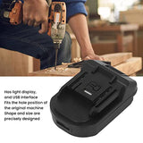 18V 20V Battery Adapter Converter with USB Interface for Electric Tool, ABS Battery Converter for Woodworking Power Tool Adapter Hilitand