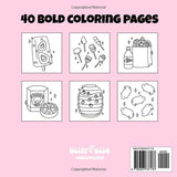 Mexican Food - Easy Coloring Book for Adults and kids - Relaxing coloring book Lindesa