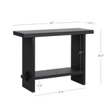 Nathan James Virgo Wood Accent Storage Console Sofa Table, for Entryway, Hallway or Living Room, Reclaimed Black Oak Nathan James