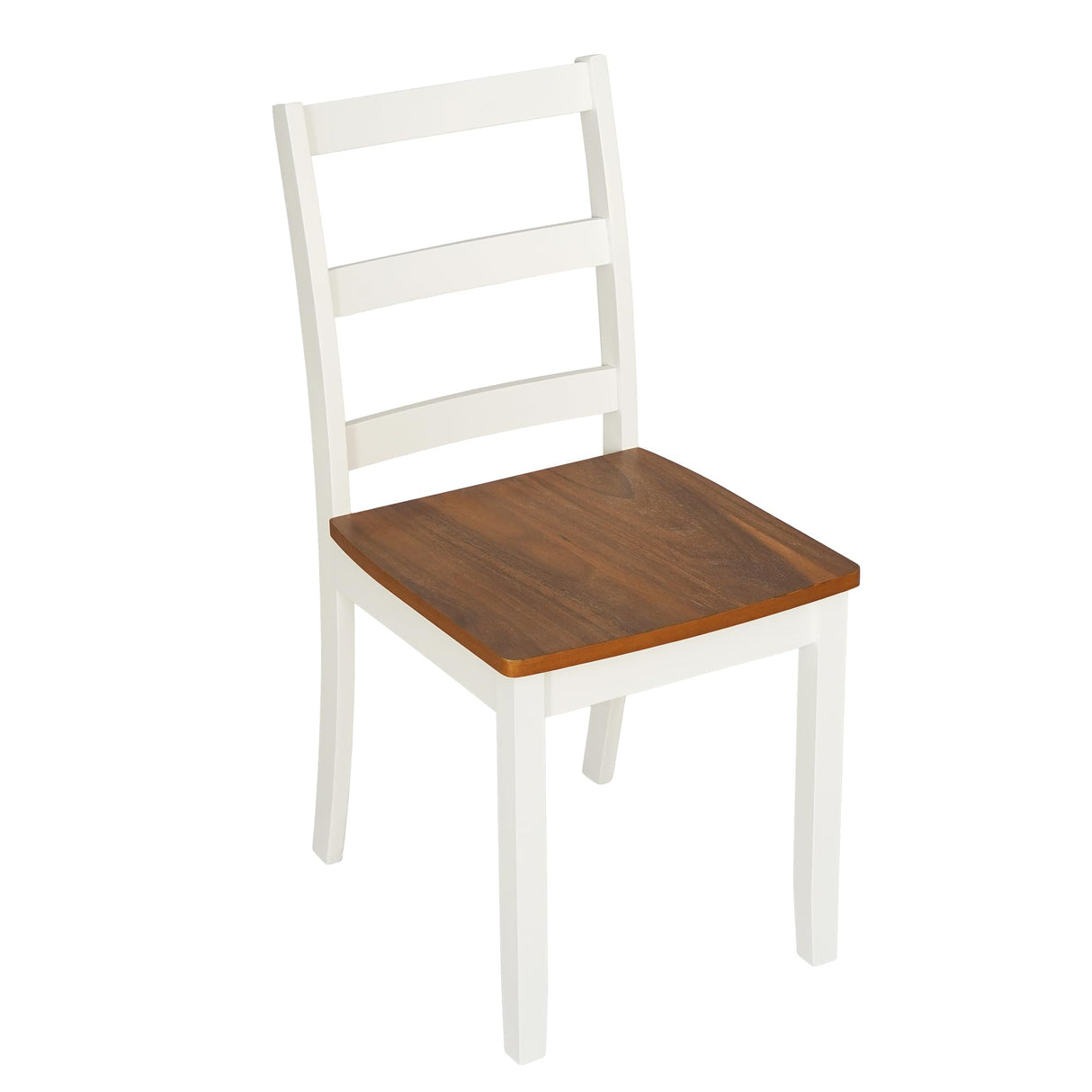 Comfy to go 5-Piece Solid Wood Table Set, Dining Table Set for 4, Farmhouse Rectangular Kitchen Table, Space-Saving Dinette Table Set for Dining Room, Office, Terrace, Courtyard - White Comfy to go