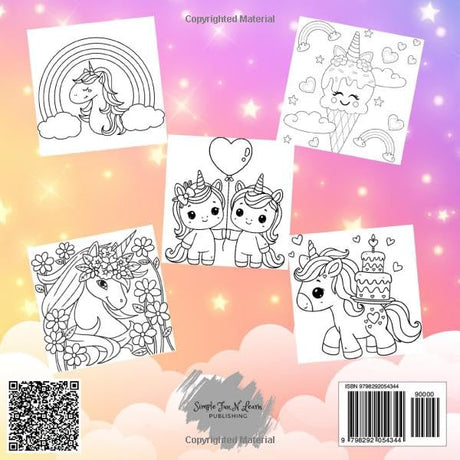 Color Unicorns: Kids and Teen Coloring Book with Magical Hygge And Cozyness, Simple and Adorable Designs for Relaxation and Whimsical Chill (Easy & Cute Unicorn Coloring) WoodArtSupply